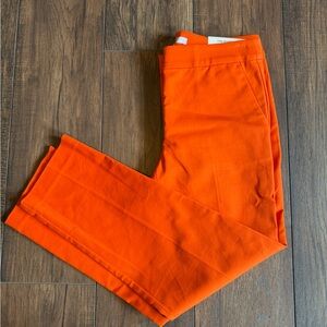 LOFT NEW w/Tags Vibrant Orange Riviera Slim Ankle Pants Size 2 Zip